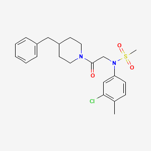 molecular formula C22H27ClN2O3S B3678160 N-[2-(4-benzyl-1-piperidinyl)-2-oxoethyl]-N-(3-chloro-4-methylphenyl)methanesulfonamide 