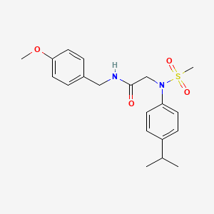molecular formula C20H26N2O4S B3678191 N~2~-(4-isopropylphenyl)-N~1~-(4-methoxybenzyl)-N~2~-(methylsulfonyl)glycinamide 