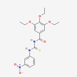 molecular formula C20H23N3O6S B3678198 3,4,5-triethoxy-N-{[(3-nitrophenyl)amino]carbonothioyl}benzamide 