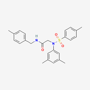 molecular formula C25H28N2O3S B3678201 N~2~-(3,5-dimethylphenyl)-N~1~-(4-methylbenzyl)-N~2~-[(4-methylphenyl)sulfonyl]glycinamide 