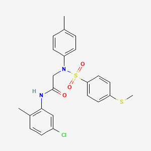molecular formula C23H23ClN2O3S2 B3678219 N~1~-(5-chloro-2-methylphenyl)-N~2~-(4-methylphenyl)-N~2~-{[4-(methylthio)phenyl]sulfonyl}glycinamide CAS No. 6461-15-0
