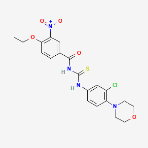 N-({[3-chloro-4-(4-morpholinyl)phenyl]amino}carbonothioyl)-4-ethoxy-3-nitrobenzamide