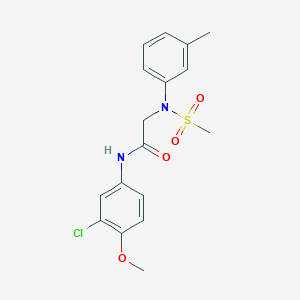 molecular formula C17H19ClN2O4S B3678232 N~1~-(3-chloro-4-methoxyphenyl)-N~2~-(3-methylphenyl)-N~2~-(methylsulfonyl)glycinamide 