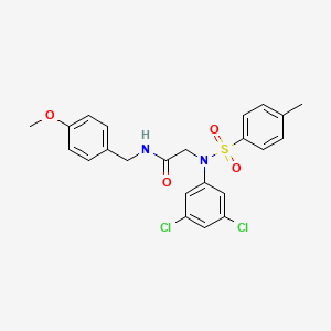 molecular formula C23H22Cl2N2O4S B3678252 N~2~-(3,5-dichlorophenyl)-N~1~-(4-methoxybenzyl)-N~2~-[(4-methylphenyl)sulfonyl]glycinamide 