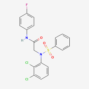 molecular formula C20H15Cl2FN2O3S B3678298 N~2~-(2,3-dichlorophenyl)-N~1~-(4-fluorophenyl)-N~2~-(phenylsulfonyl)glycinamide 