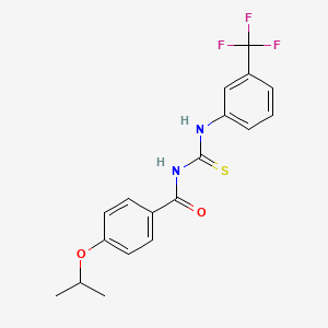 molecular formula C18H17F3N2O2S B3678304 4-isopropoxy-N-({[3-(trifluoromethyl)phenyl]amino}carbonothioyl)benzamide 