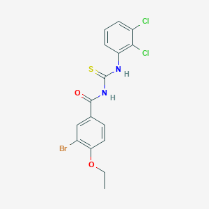 molecular formula C16H13BrCl2N2O2S B3678333 3-bromo-N-{[(2,3-dichlorophenyl)amino]carbonothioyl}-4-ethoxybenzamide 