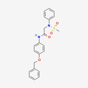 molecular formula C22H22N2O4S B3678339 N~1~-[4-(benzyloxy)phenyl]-N~2~-(methylsulfonyl)-N~2~-phenylglycinamide 
