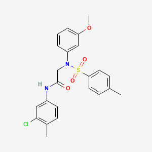 molecular formula C23H23ClN2O4S B3678344 N~1~-(3-chloro-4-methylphenyl)-N~2~-(3-methoxyphenyl)-N~2~-[(4-methylphenyl)sulfonyl]glycinamide 