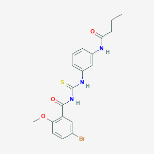 molecular formula C19H20BrN3O3S B3678364 5-bromo-N-({[3-(butyrylamino)phenyl]amino}carbonothioyl)-2-methoxybenzamide 