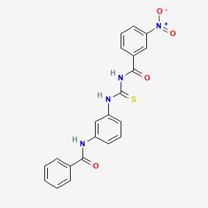 molecular formula C21H16N4O4S B3678417 N-({[3-(benzoylamino)phenyl]amino}carbonothioyl)-3-nitrobenzamide 