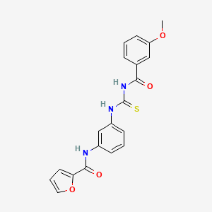 molecular formula C20H17N3O4S B3678464 N-[3-({[(3-methoxybenzoyl)amino]carbonothioyl}amino)phenyl]-2-furamide 