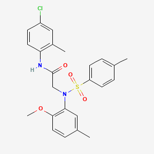 molecular formula C24H25ClN2O4S B3678554 N~1~-(4-chloro-2-methylphenyl)-N~2~-(2-methoxy-5-methylphenyl)-N~2~-[(4-methylphenyl)sulfonyl]glycinamide 