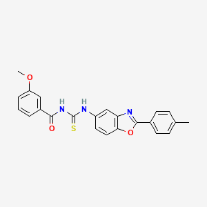 molecular formula C23H19N3O3S B3678559 3-methoxy-N-({[2-(4-methylphenyl)-1,3-benzoxazol-5-yl]amino}carbonothioyl)benzamide 