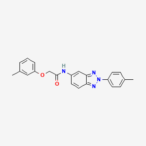 2-(3-methylphenoxy)-N-[2-(4-methylphenyl)-2H-1,2,3-benzotriazol-5-yl]acetamide
