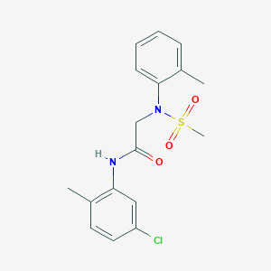 molecular formula C17H19ClN2O3S B3678564 N~1~-(5-chloro-2-methylphenyl)-N~2~-(2-methylphenyl)-N~2~-(methylsulfonyl)glycinamide 