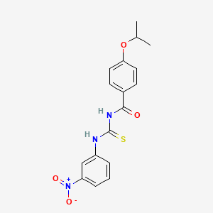 molecular formula C17H17N3O4S B3678576 4-isopropoxy-N-{[(3-nitrophenyl)amino]carbonothioyl}benzamide 
