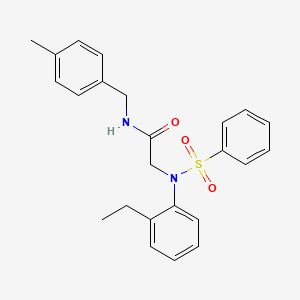 molecular formula C24H26N2O3S B3678577 N~2~-(2-ethylphenyl)-N~1~-(4-methylbenzyl)-N~2~-(phenylsulfonyl)glycinamide 