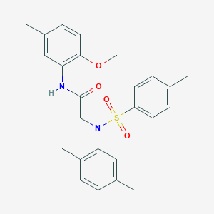 molecular formula C25H28N2O4S B3678582 N~2~-(2,5-dimethylphenyl)-N~1~-(2-methoxy-5-methylphenyl)-N~2~-[(4-methylphenyl)sulfonyl]glycinamide 