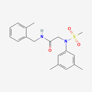 molecular formula C19H24N2O3S B3678601 N~2~-(3,5-dimethylphenyl)-N~1~-(2-methylbenzyl)-N~2~-(methylsulfonyl)glycinamide 