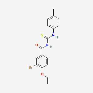 molecular formula C17H17BrN2O2S B3678608 3-bromo-4-ethoxy-N-{[(4-methylphenyl)amino]carbonothioyl}benzamide 