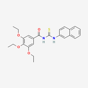 molecular formula C24H26N2O4S B3678645 3,4,5-triethoxy-N-[(2-naphthylamino)carbonothioyl]benzamide CAS No. 113528-07-7