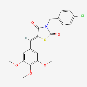 molecular formula C20H18ClNO5S B3678646 3-(4-chlorobenzyl)-5-(3,4,5-trimethoxybenzylidene)-1,3-thiazolidine-2,4-dione 