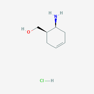 molecular formula C7H14ClNO B036787 顺式-(6-氨基-环己-3-烯基)-甲醇盐酸盐 CAS No. 1212171-08-8