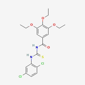 molecular formula C20H22Cl2N2O4S B3678702 N-{[(2,5-dichlorophenyl)amino]carbonothioyl}-3,4,5-triethoxybenzamide 
