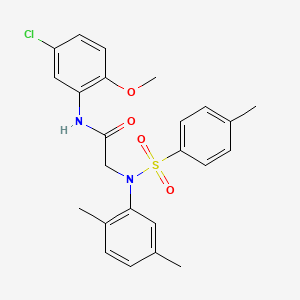 molecular formula C24H25ClN2O4S B3678720 N~1~-(5-chloro-2-methoxyphenyl)-N~2~-(2,5-dimethylphenyl)-N~2~-[(4-methylphenyl)sulfonyl]glycinamide 