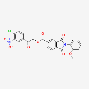 2-(4-chloro-3-nitrophenyl)-2-oxoethyl 2-(2-methoxyphenyl)-1,3-dioxo-5-isoindolinecarboxylate