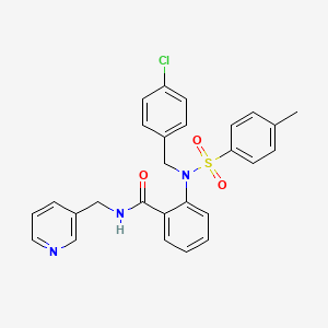 molecular formula C27H24ClN3O3S B3678744 2-{(4-chlorobenzyl)[(4-methylphenyl)sulfonyl]amino}-N-(3-pyridinylmethyl)benzamide 