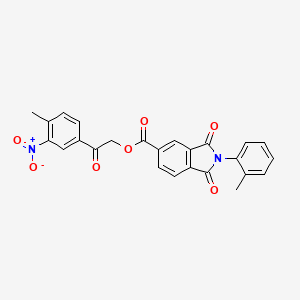 2-(4-methyl-3-nitrophenyl)-2-oxoethyl 2-(2-methylphenyl)-1,3-dioxo-5-isoindolinecarboxylate