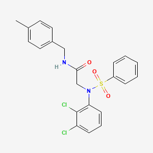 molecular formula C22H20Cl2N2O3S B3678790 N~2~-(2,3-dichlorophenyl)-N~1~-(4-methylbenzyl)-N~2~-(phenylsulfonyl)glycinamide 