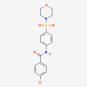 molecular formula C17H17BrN2O4S B3678792 4-bromo-N-[4-(4-morpholinylsulfonyl)phenyl]benzamide 