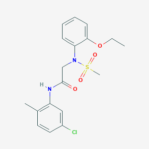 molecular formula C18H21ClN2O4S B3678830 N~1~-(5-chloro-2-methylphenyl)-N~2~-(2-ethoxyphenyl)-N~2~-(methylsulfonyl)glycinamide 