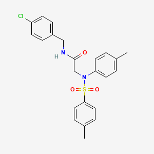 molecular formula C23H23ClN2O3S B3678834 N~1~-(4-chlorobenzyl)-N~2~-(4-methylphenyl)-N~2~-[(4-methylphenyl)sulfonyl]glycinamide 