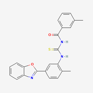 molecular formula C23H19N3O2S B3678855 N-({[5-(1,3-benzoxazol-2-yl)-2-methylphenyl]amino}carbonothioyl)-3-methylbenzamide 