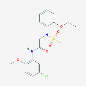 molecular formula C18H21ClN2O5S B3678869 N~1~-(5-chloro-2-methoxyphenyl)-N~2~-(2-ethoxyphenyl)-N~2~-(methylsulfonyl)glycinamide 
