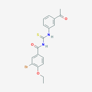 molecular formula C18H17BrN2O3S B3678881 N-{[(3-acetylphenyl)amino]carbonothioyl}-3-bromo-4-ethoxybenzamide 