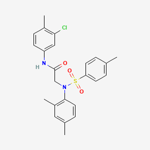 molecular formula C24H25ClN2O3S B3678884 N~1~-(3-chloro-4-methylphenyl)-N~2~-(2,4-dimethylphenyl)-N~2~-[(4-methylphenyl)sulfonyl]glycinamide 
