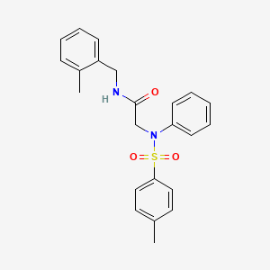 molecular formula C23H24N2O3S B3678909 N~1~-(2-methylbenzyl)-N~2~-[(4-methylphenyl)sulfonyl]-N~2~-phenylglycinamide 