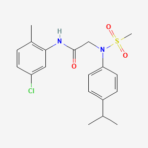 molecular formula C19H23ClN2O3S B3678922 N~1~-(5-chloro-2-methylphenyl)-N~2~-(4-isopropylphenyl)-N~2~-(methylsulfonyl)glycinamide 