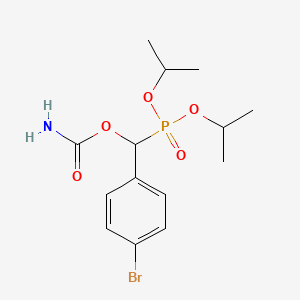 molecular formula C14H21BrNO5P B3678929 diisopropyl [[(aminocarbonyl)oxy](4-bromophenyl)methyl]phosphonate 