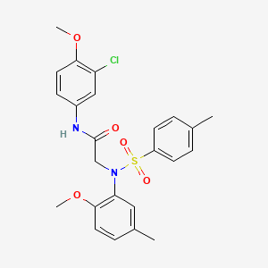 molecular formula C24H25ClN2O5S B3678949 N~1~-(3-chloro-4-methoxyphenyl)-N~2~-(2-methoxy-5-methylphenyl)-N~2~-[(4-methylphenyl)sulfonyl]glycinamide 