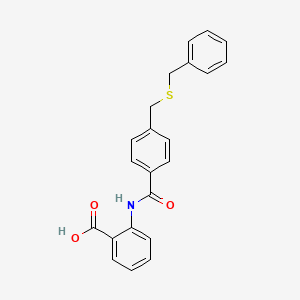 molecular formula C22H19NO3S B3678955 2-({4-[(benzylthio)methyl]benzoyl}amino)benzoic acid 