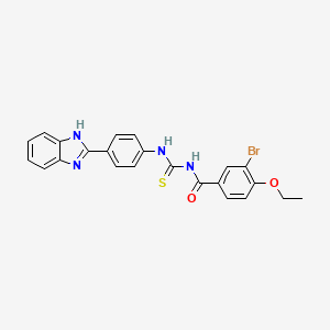 molecular formula C23H19BrN4O2S B3678966 N-({[4-(1H-benzimidazol-2-yl)phenyl]amino}carbonothioyl)-3-bromo-4-ethoxybenzamide 