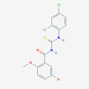 molecular formula C15H11BrCl2N2O2S B3679004 5-bromo-N-{[(2,4-dichlorophenyl)amino]carbonothioyl}-2-methoxybenzamide 
