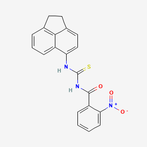 molecular formula C20H15N3O3S B3679013 N-[(1,2-dihydro-5-acenaphthylenylamino)carbonothioyl]-2-nitrobenzamide 