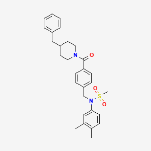 molecular formula C29H34N2O3S B3679019 N-{4-[(4-benzyl-1-piperidinyl)carbonyl]benzyl}-N-(3,4-dimethylphenyl)methanesulfonamide 